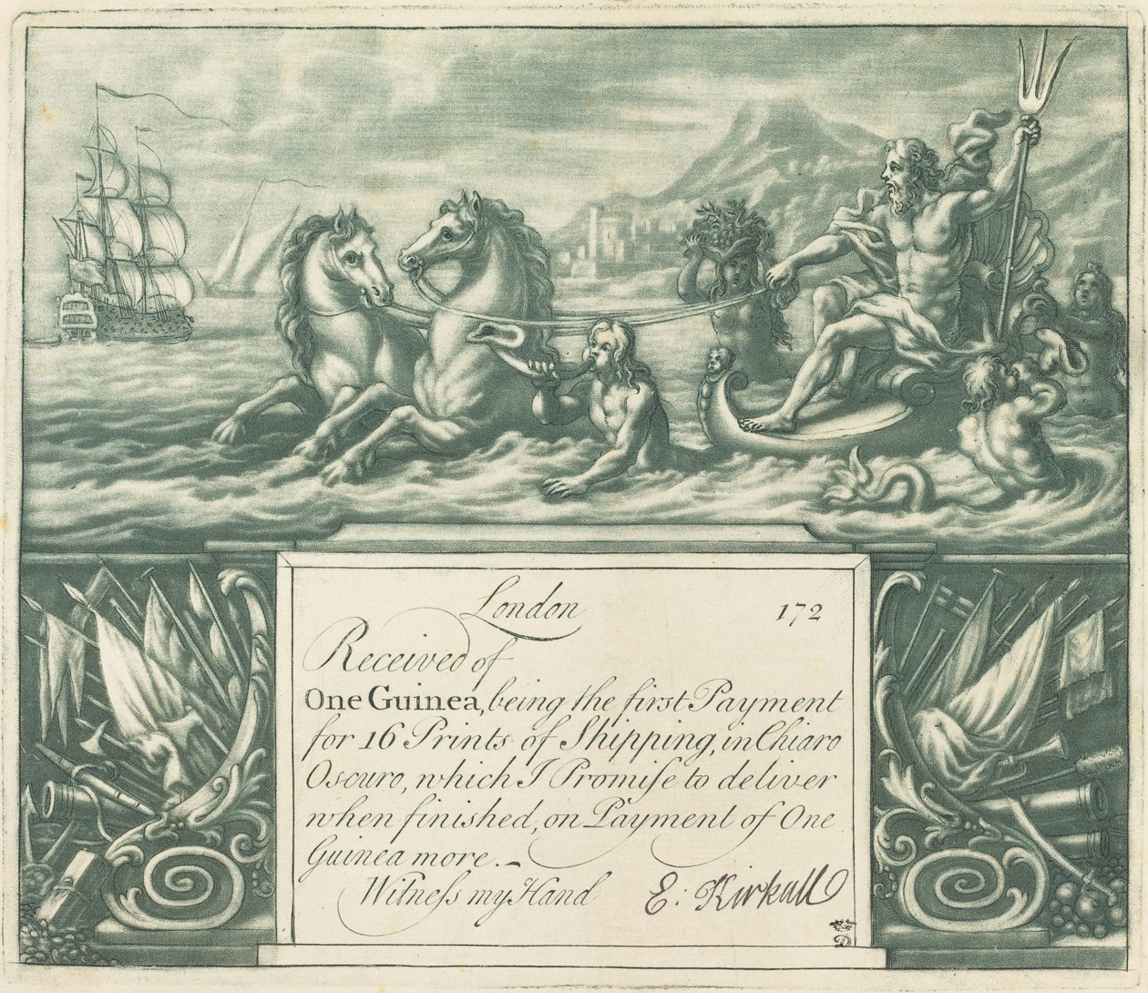 Tegningskvittering, 1720