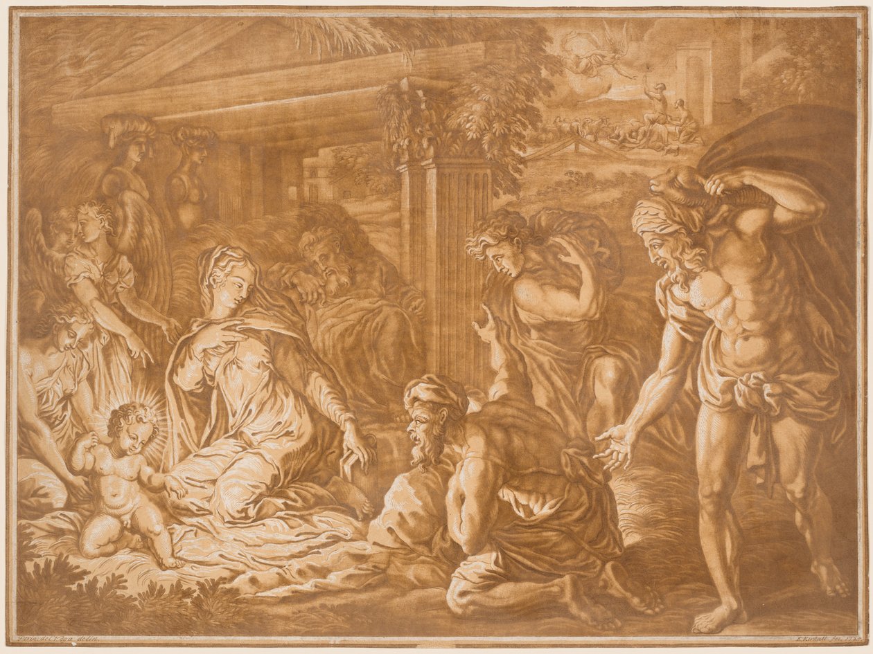 Hyrdernes tilbedelse, 1724. af Elisha Kirkall