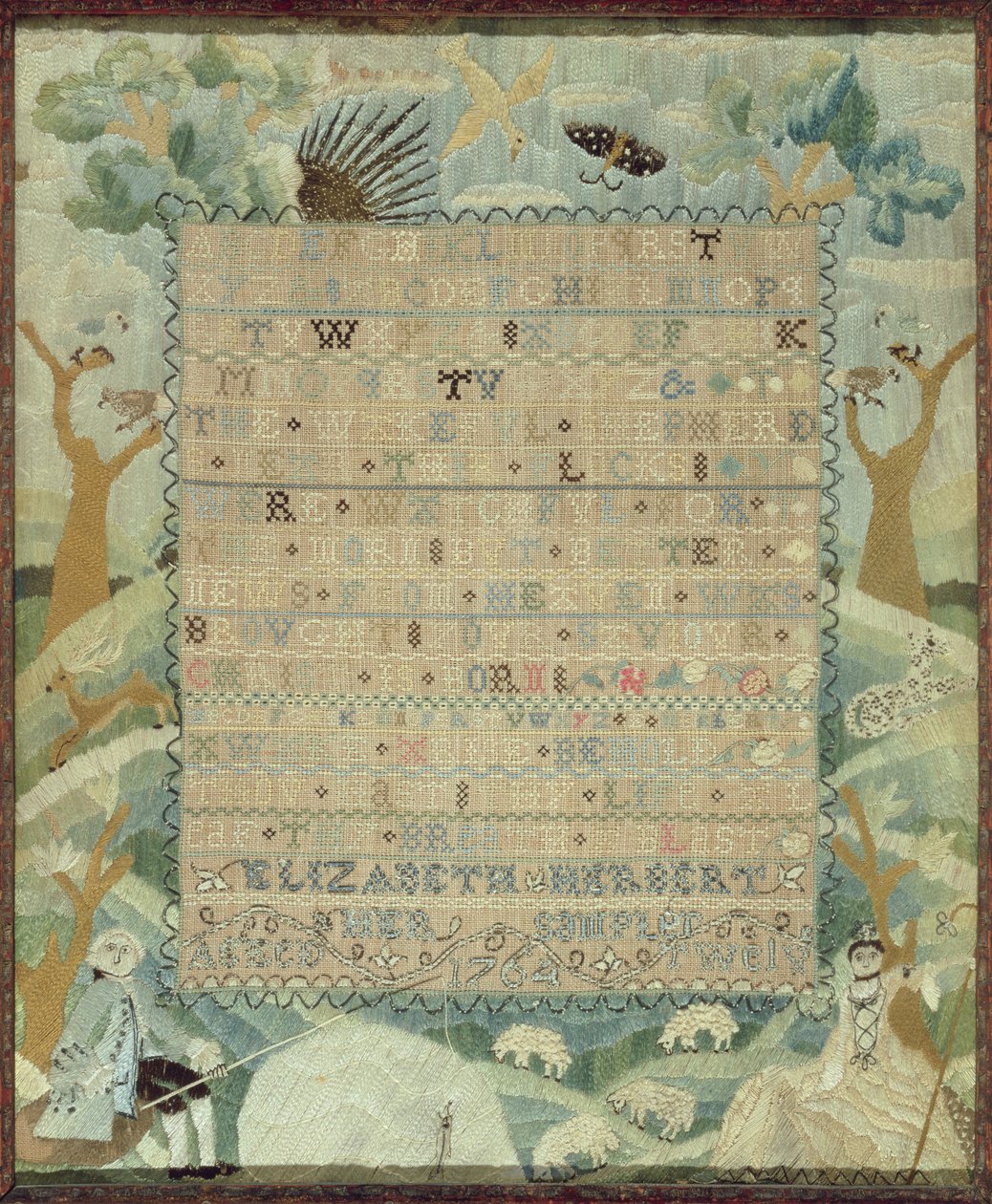 Sampler af Elizabeth Herbert