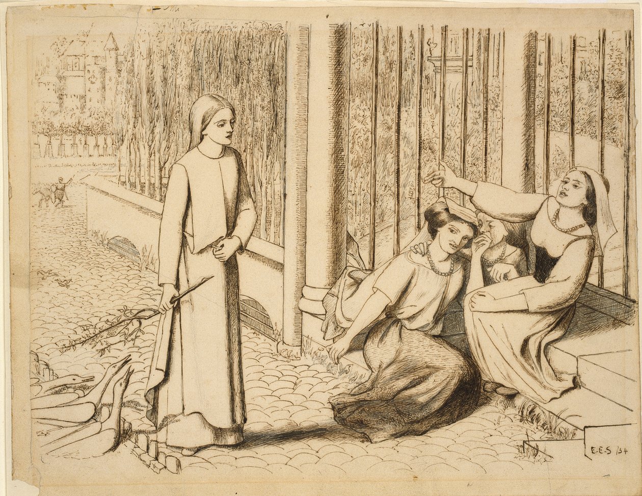 Pippa passerer, 1854 af Elizabeth Siddal
