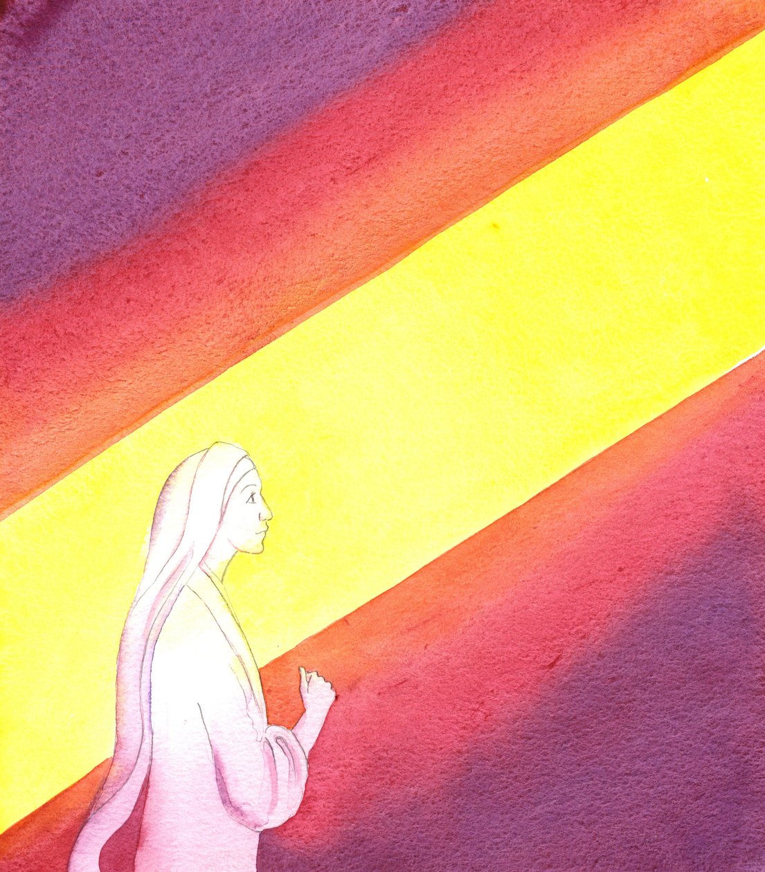The Annunciation, 2001 (w/c på papir) af Elizabeth Wang