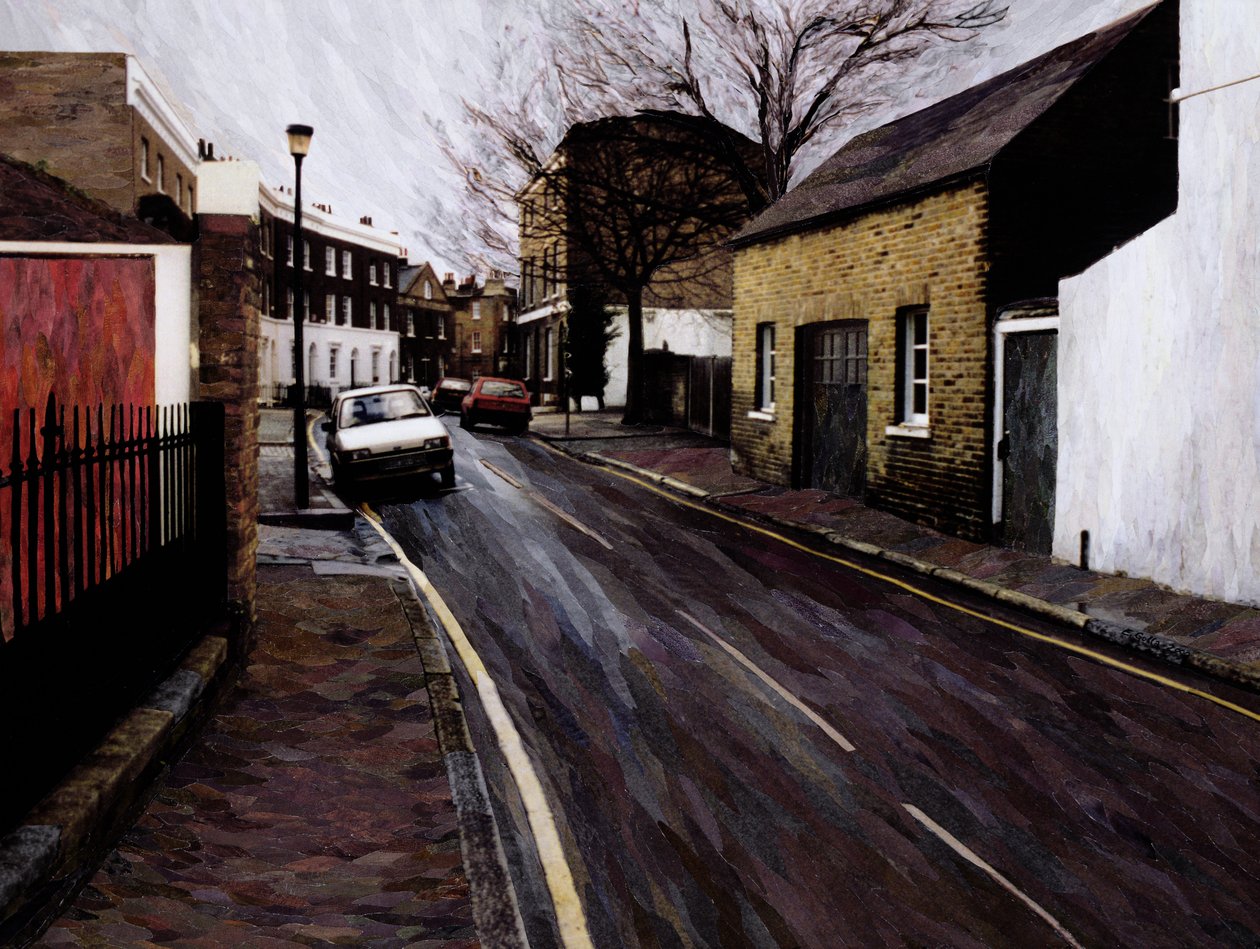 Circus Street (Next to the Cheeseboard), 2000 (papirmosaikcollage) af Ellen Golla