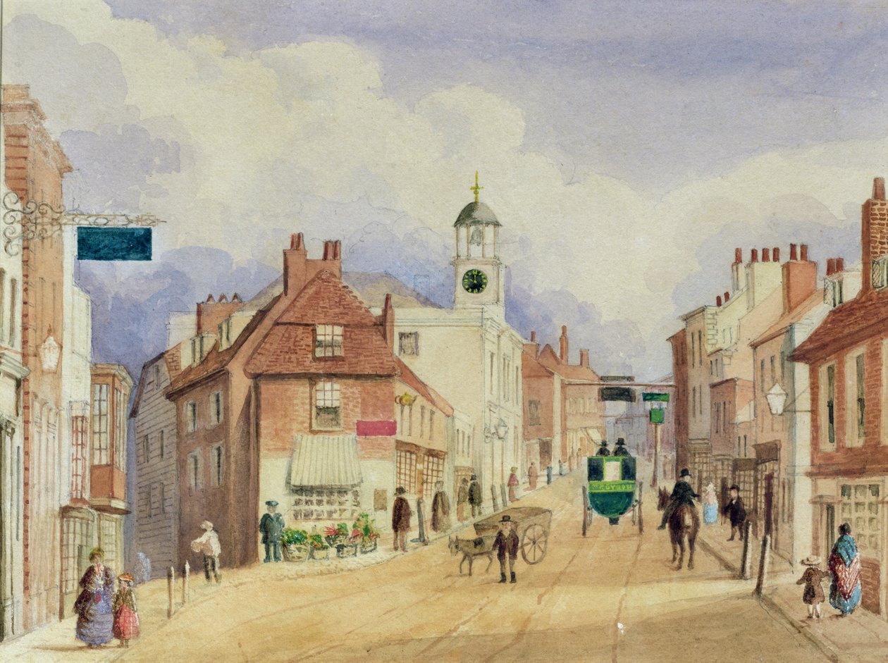 Croydon High Street, ca. 1850-55 af Ellen Keen