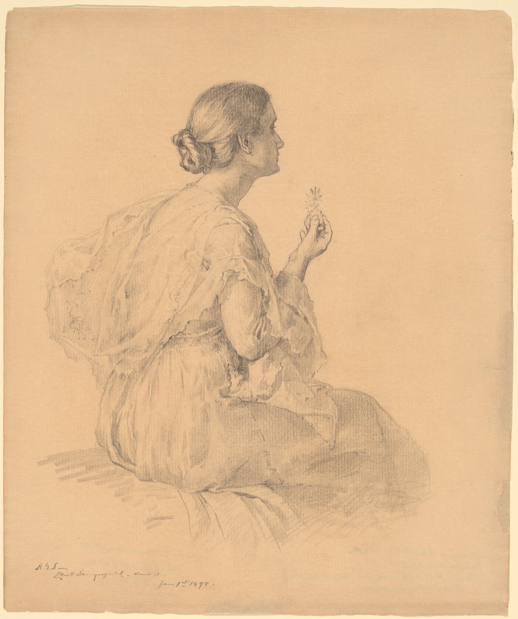 Portræt af Kunstnerens Hustru af Elliott Daingerfield