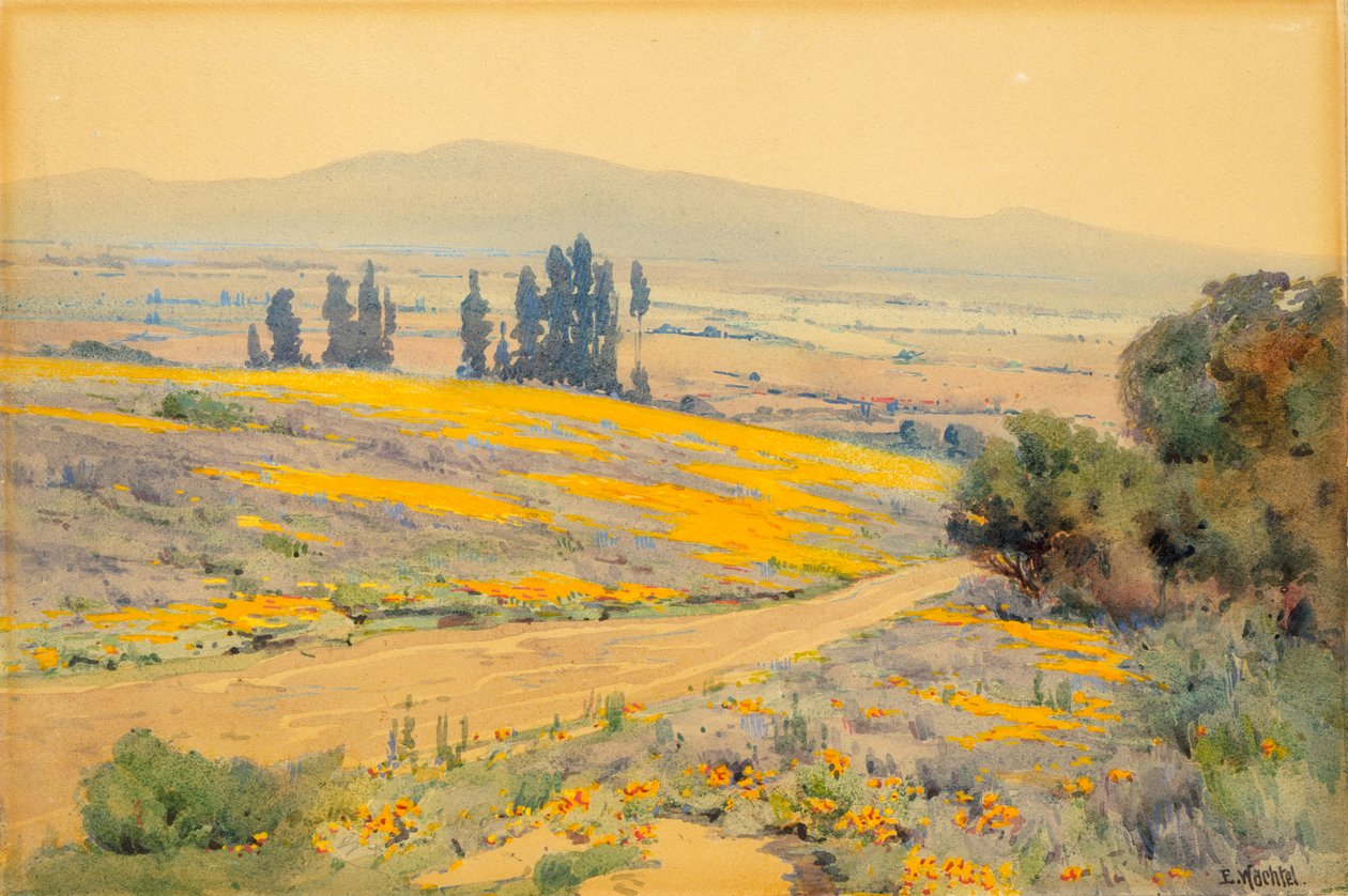 California Spring Landscape, ca. 1920. af Elmer Wachtel