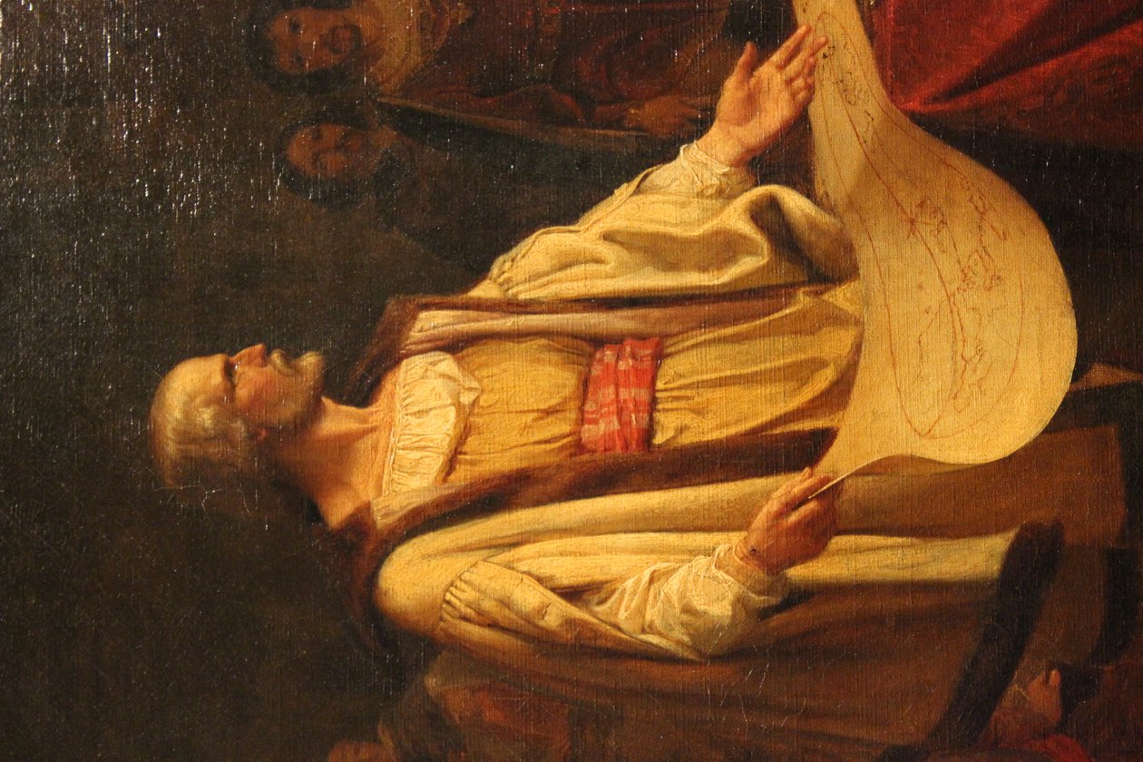 Christopher Columbus før rådet i Salamanca af Emanuel Gottlieb Leutze