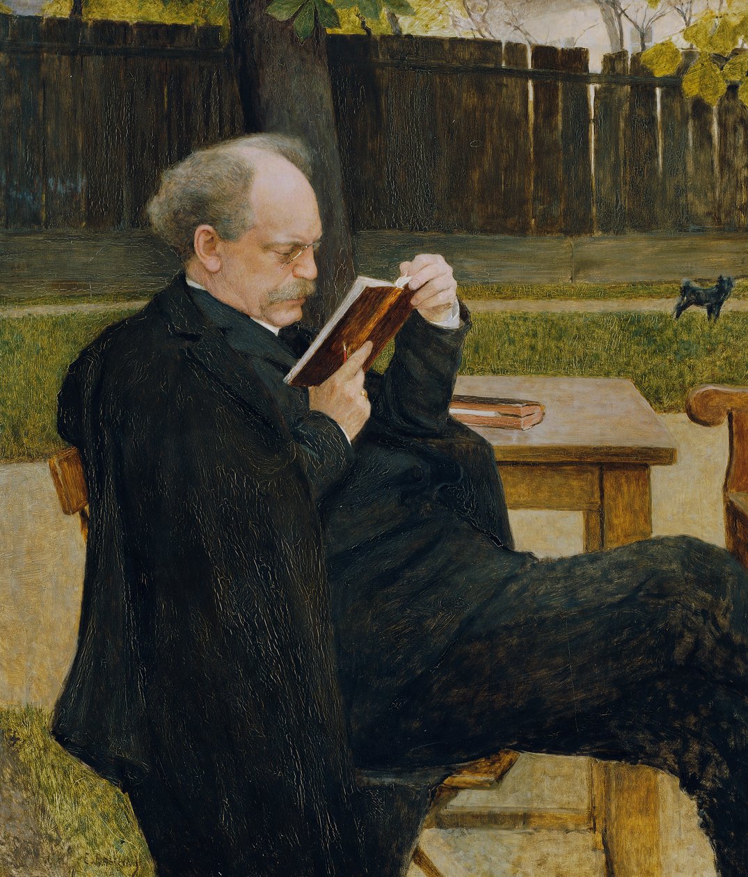 læsende mand af Emanuel Baschny