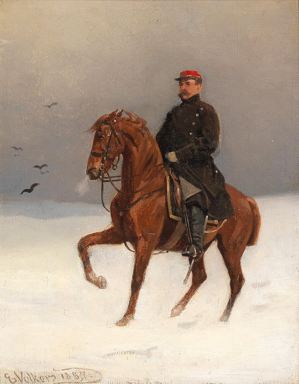 Monteret soldat af Emil Volkers