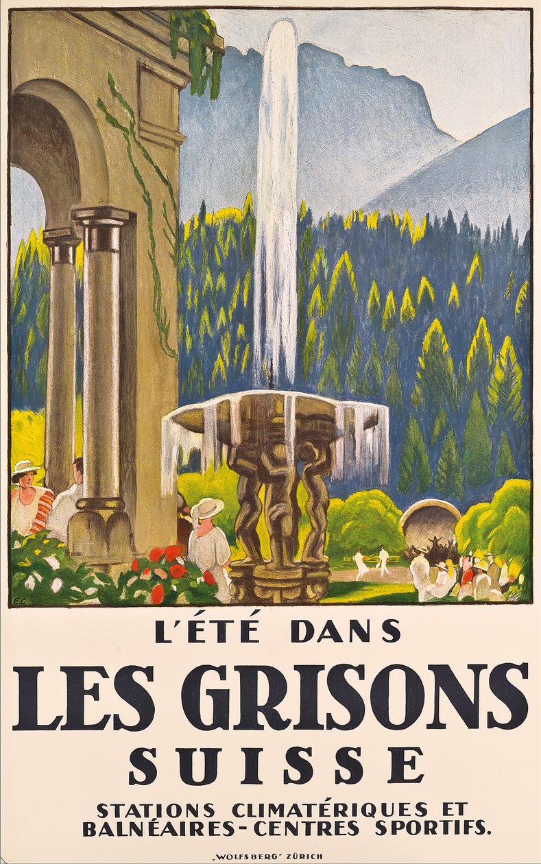 Sommer i les Grissons, Schweiz af Emil Cardinaux