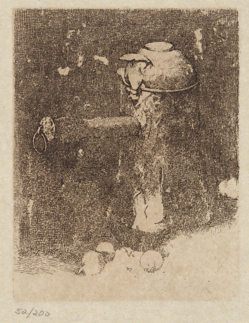 Stilleben med kobber og løg af Emil Carlsen