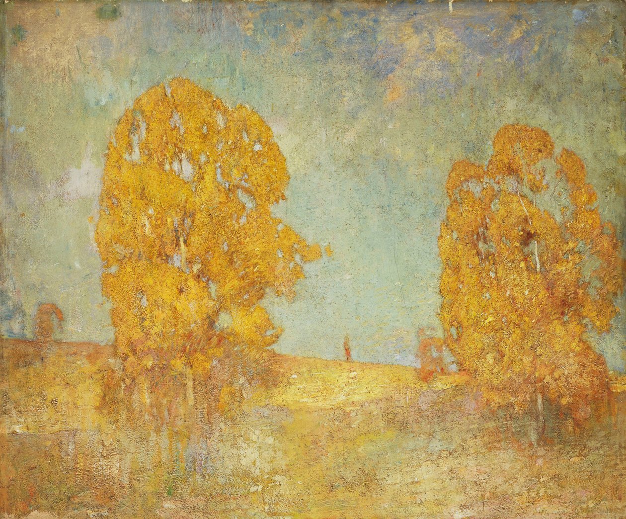 Solbelyst landskab af Emil Carlsen