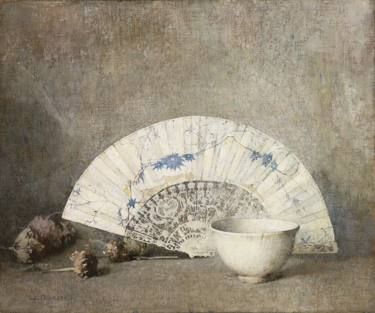 The Fan, ca. 1919 (olie på lærred) af Emil Carlsen