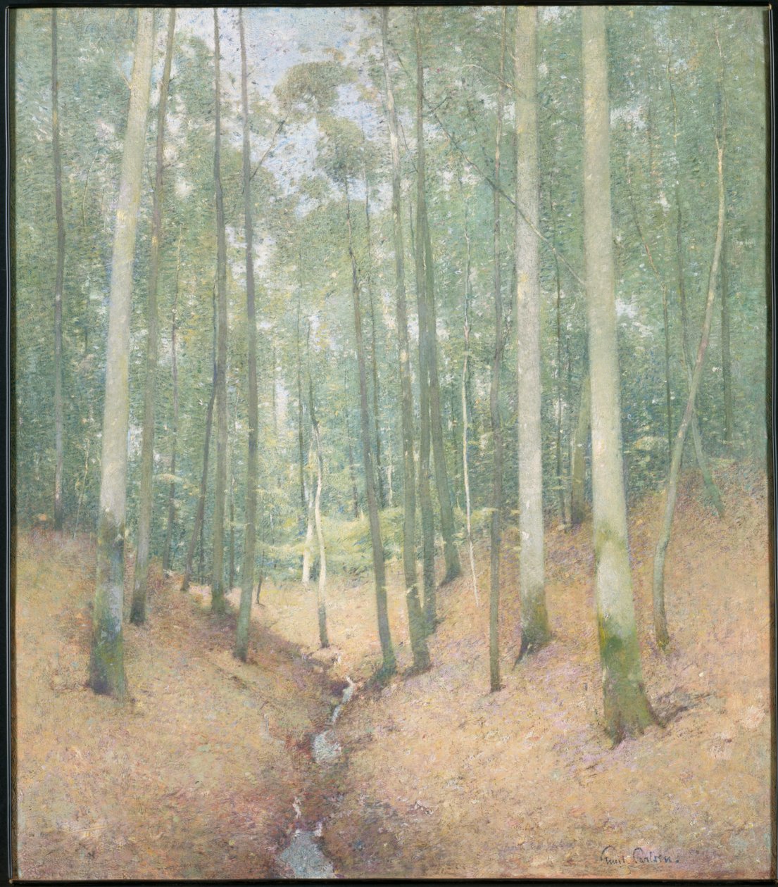 Træ interiør af Emil Carlsen