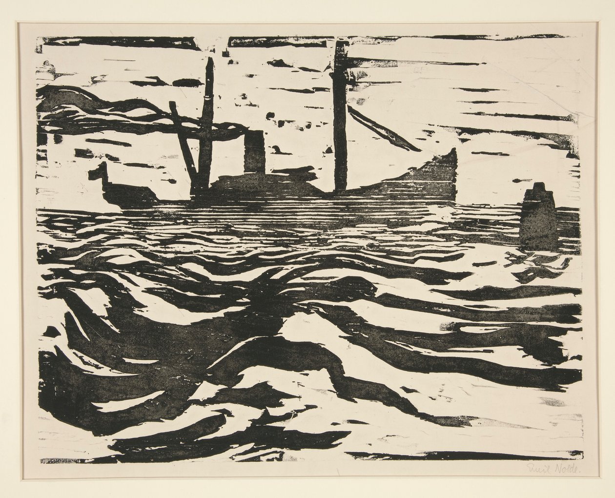 Fischdampfer (fiskedamper) af Emil Nolde