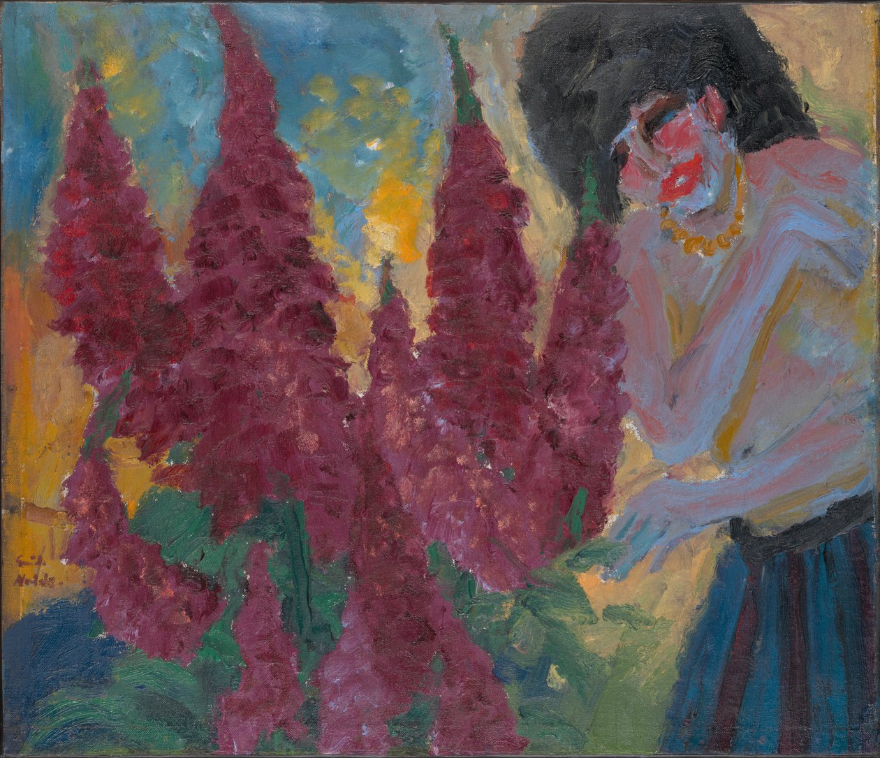 Morgen i blomsterhaven af Emil Nolde