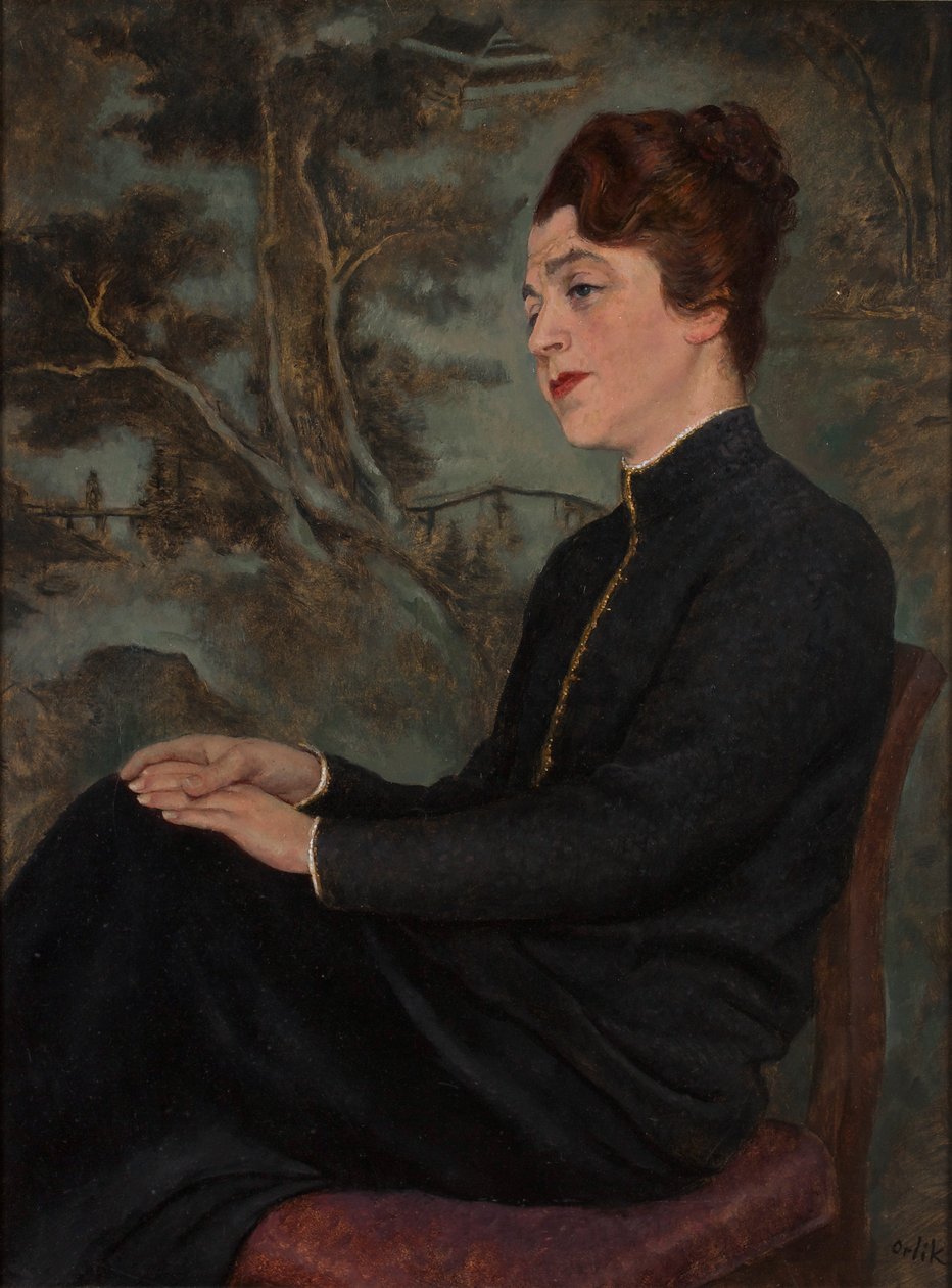dame portræt af Emil Orlik