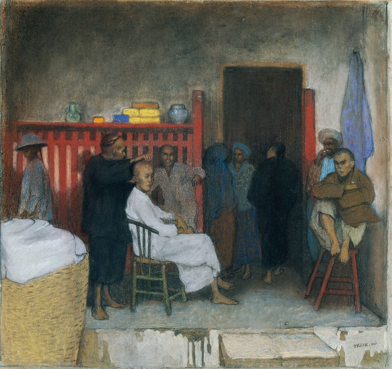 Singapores bar øl af Emil Orlik