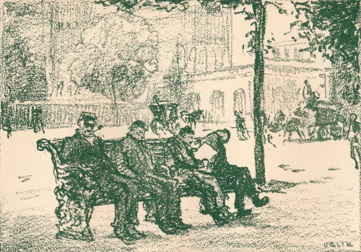 På Victoria Embankment, 1898 af Emil Orlik