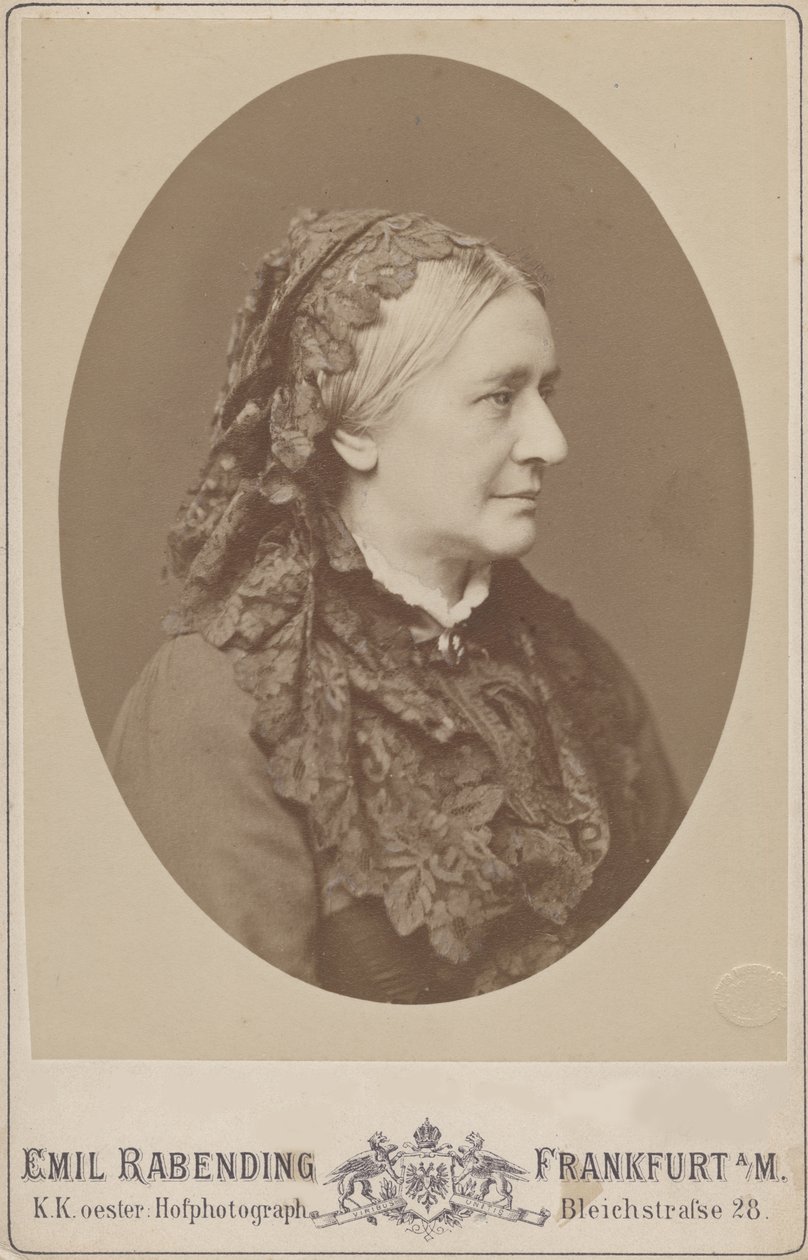 Portræt af Clara Wieck-Schumann 1819-1896, 1883. af Emil Rabending