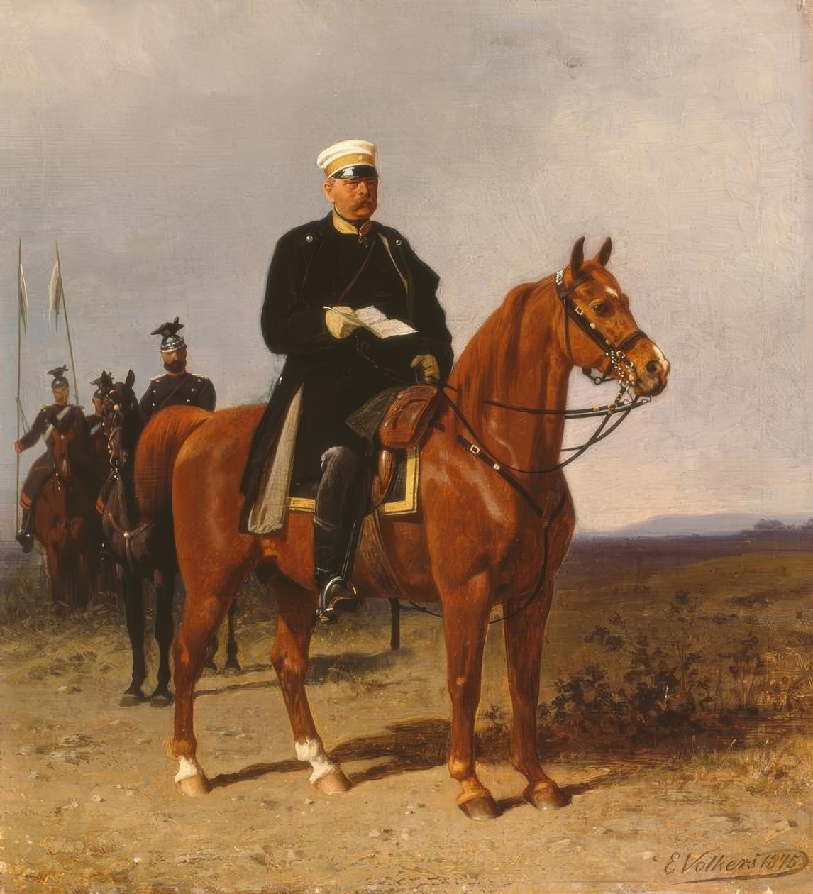 Bismarck på hesteryg af Emil Volkers