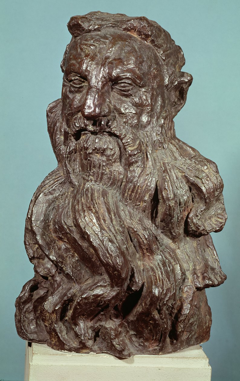 Buste af Auguste Rodin (1840-1917) 1909 (bronze) af Emile Antoine Bourdelle