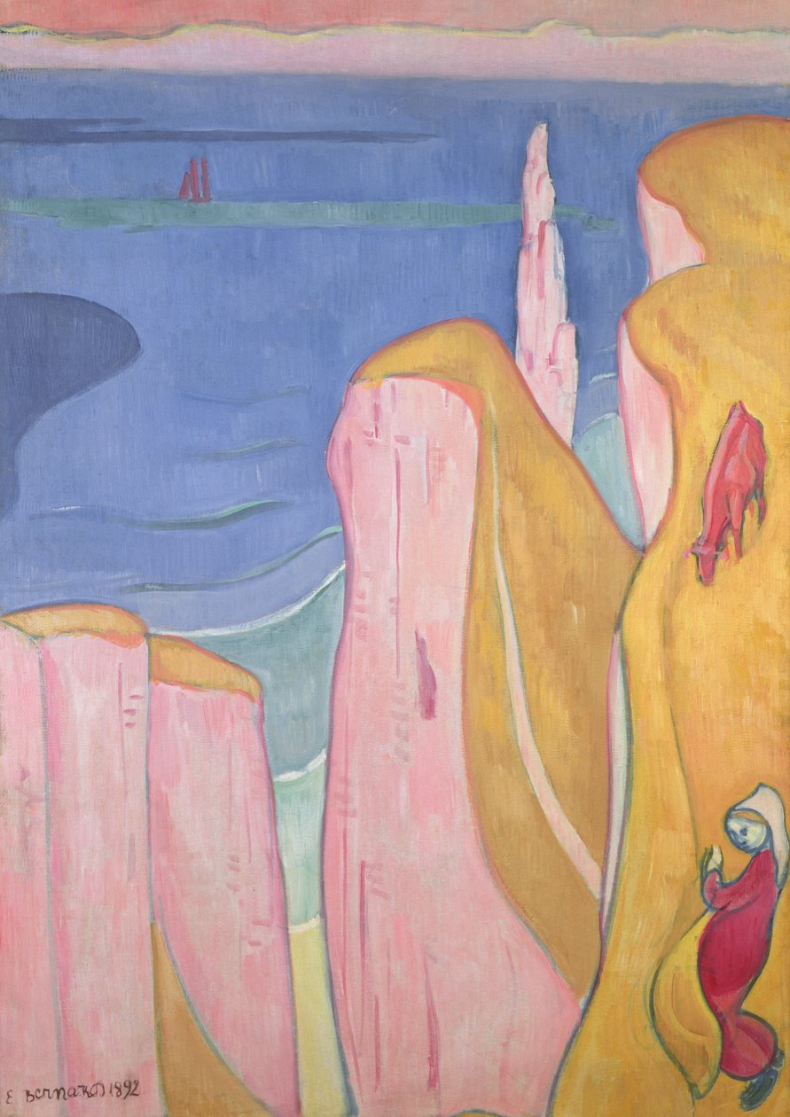 Cliffs of Yport, 1892 af Emile Bernard