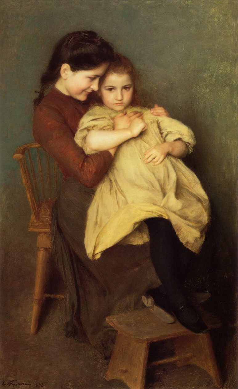 Chagrin dEnfantnEnglish: A Childs Dissapointmentn: n af Emile Friant