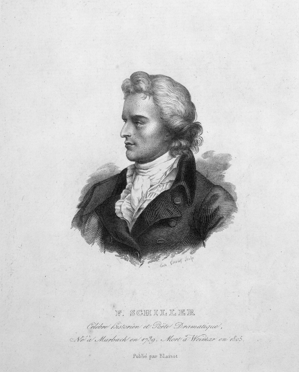 Friedrich Schiller (1759-1805) af Emile Giroux