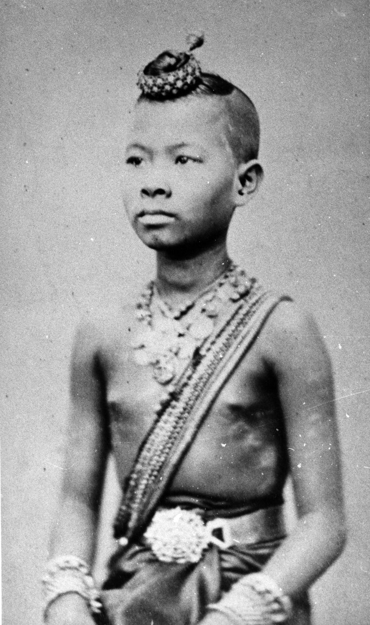 Vietnamesisk eller cambodjansk dreng, ca. 1870