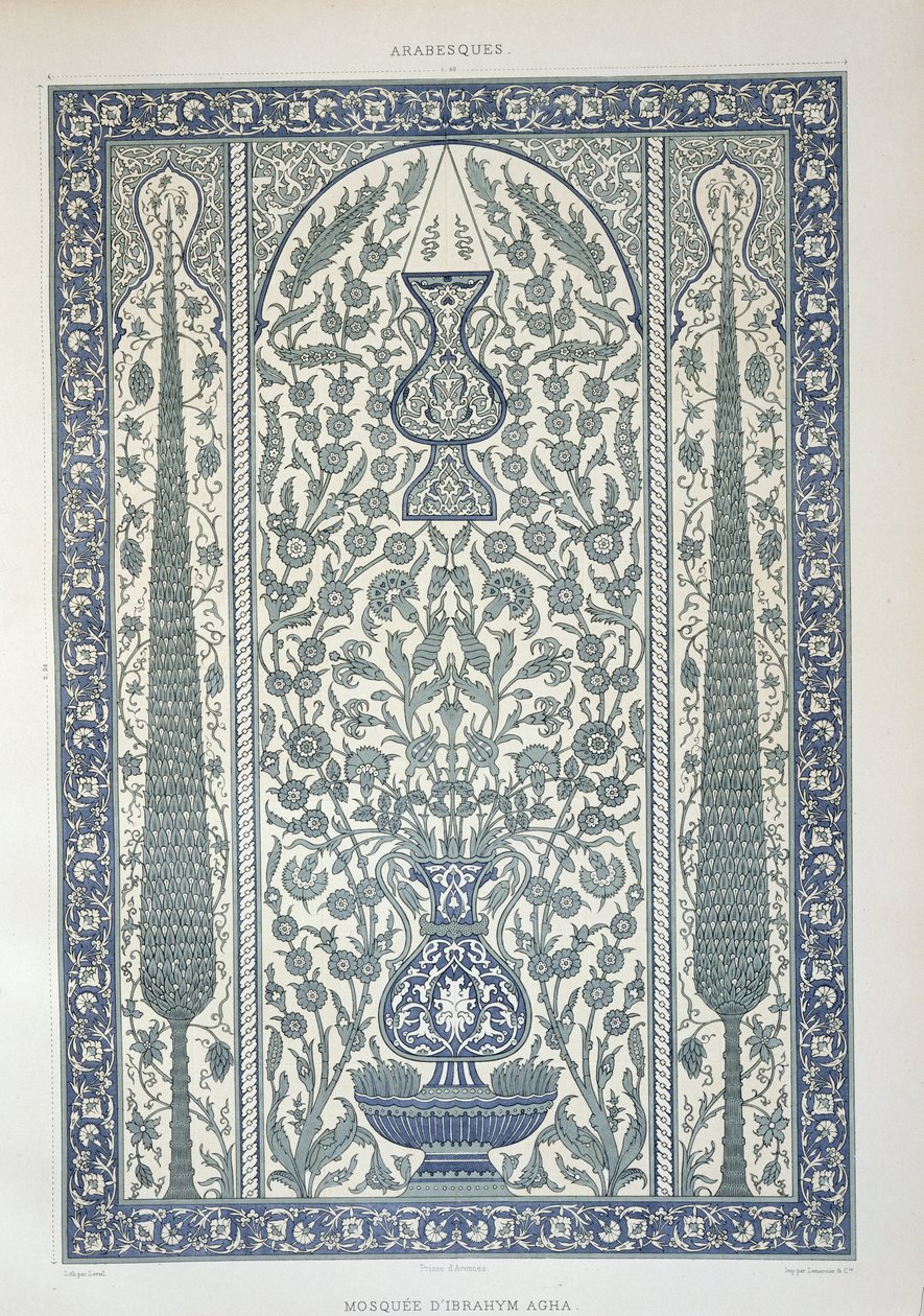 Design fra moskeen Ibrahym Agha, fra 