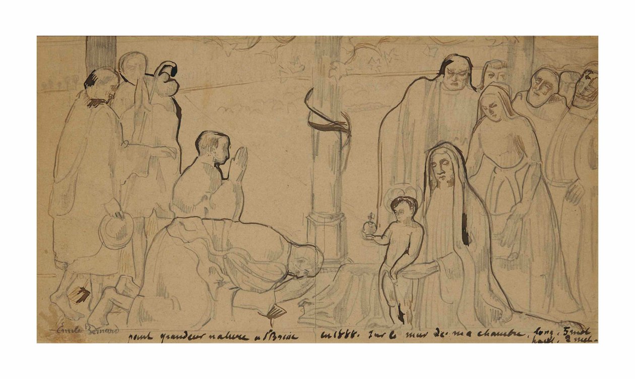 Tilbedelse af bjerget af Emile Bernard
