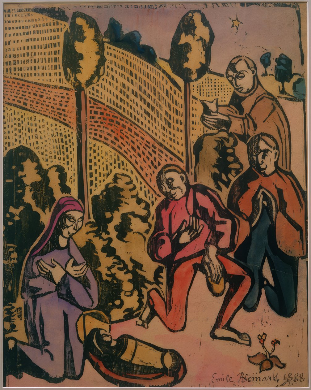 Tilbedelse af hyrderne af Emile Bernard