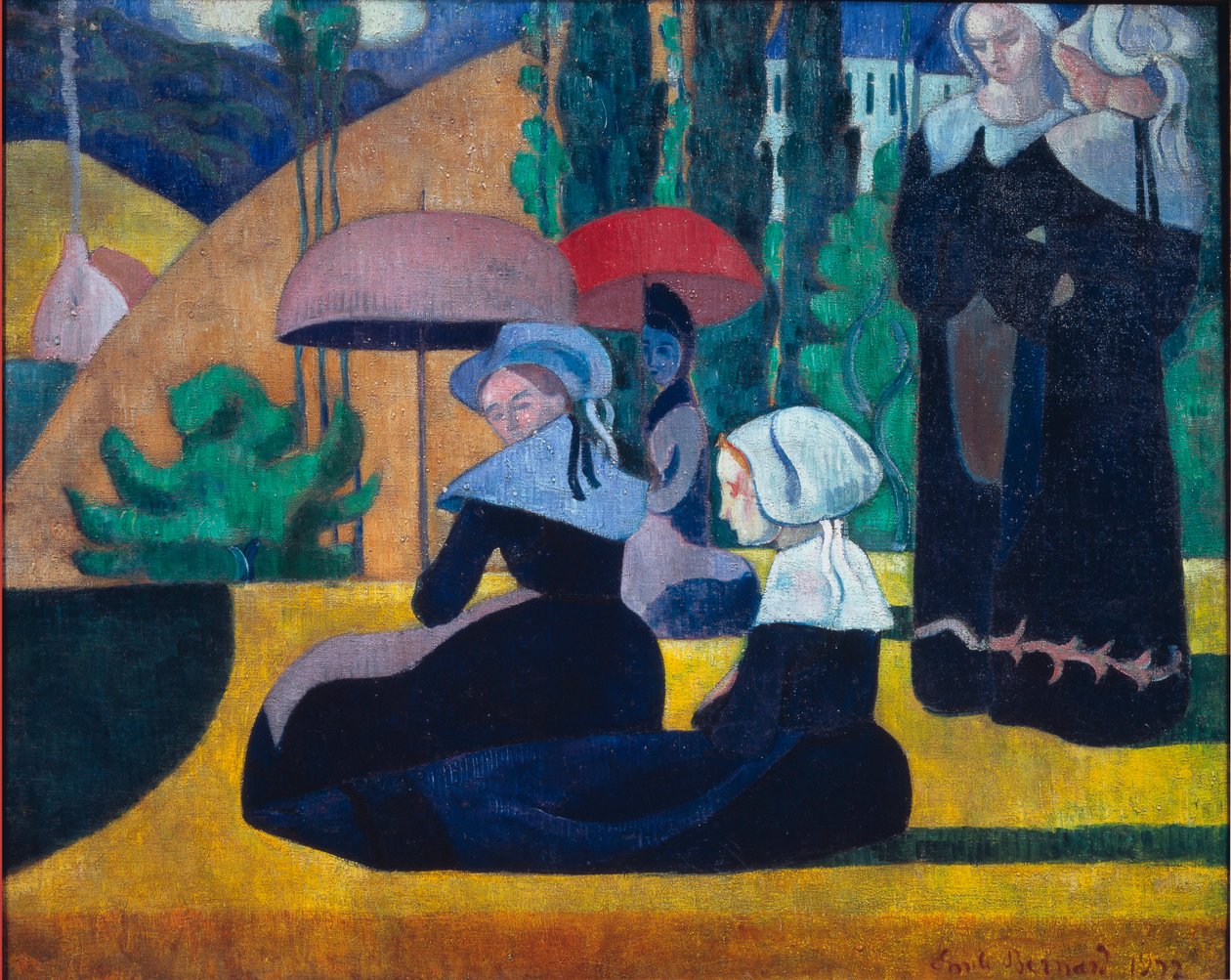 Bretonske kvinder i skyggen af Emile Bernard