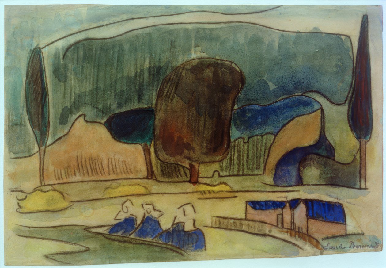 Bretonsk landskab af Emile Bernard