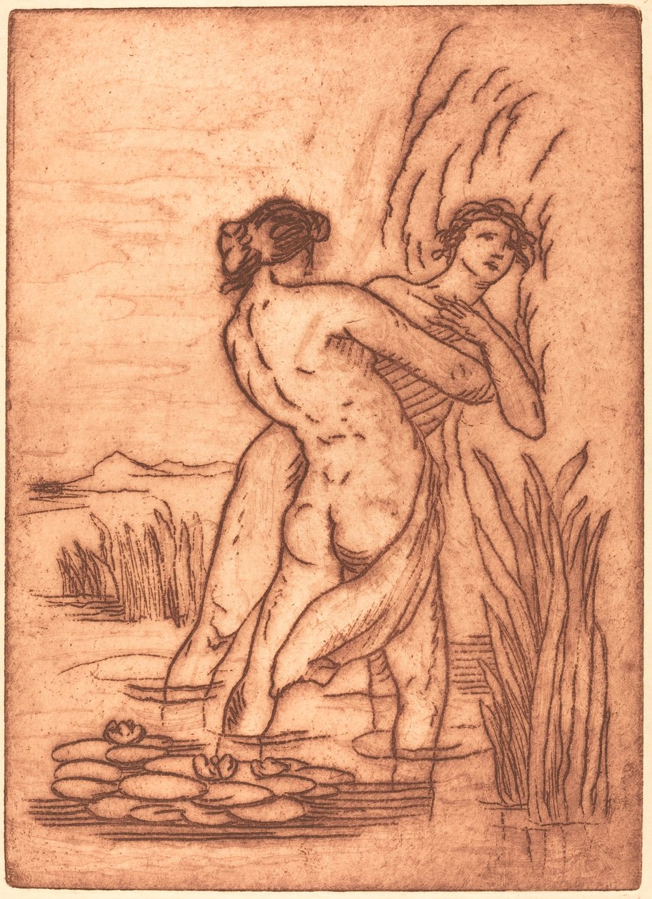 Par stående i vand af Emile Bernard
