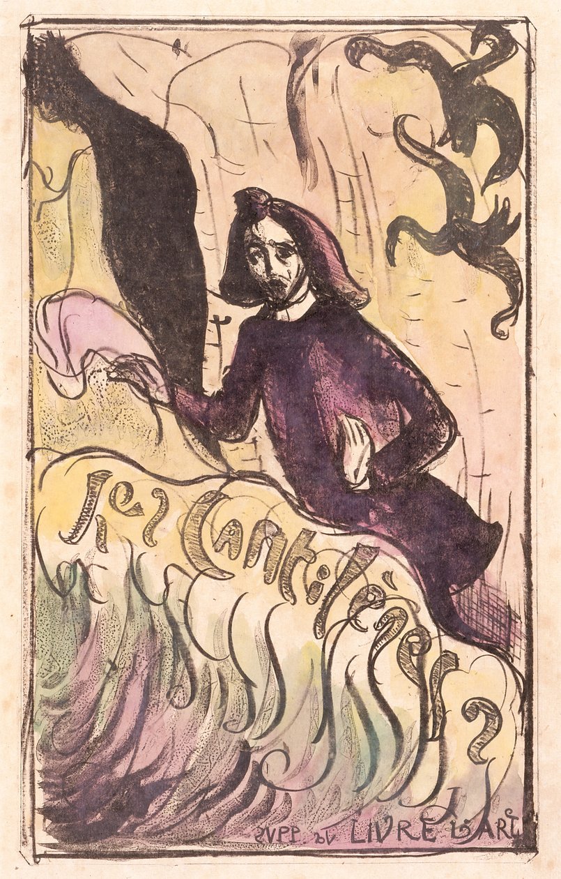 Les Cantilènes: Cover (zinkograf med håndfarvning) af Emile Bernard