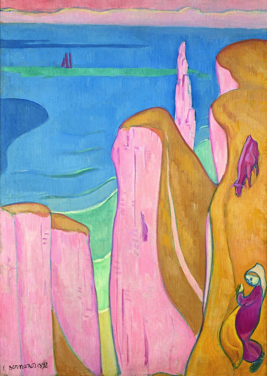 Cliffs of Yport, 1892. af Emile Bernard