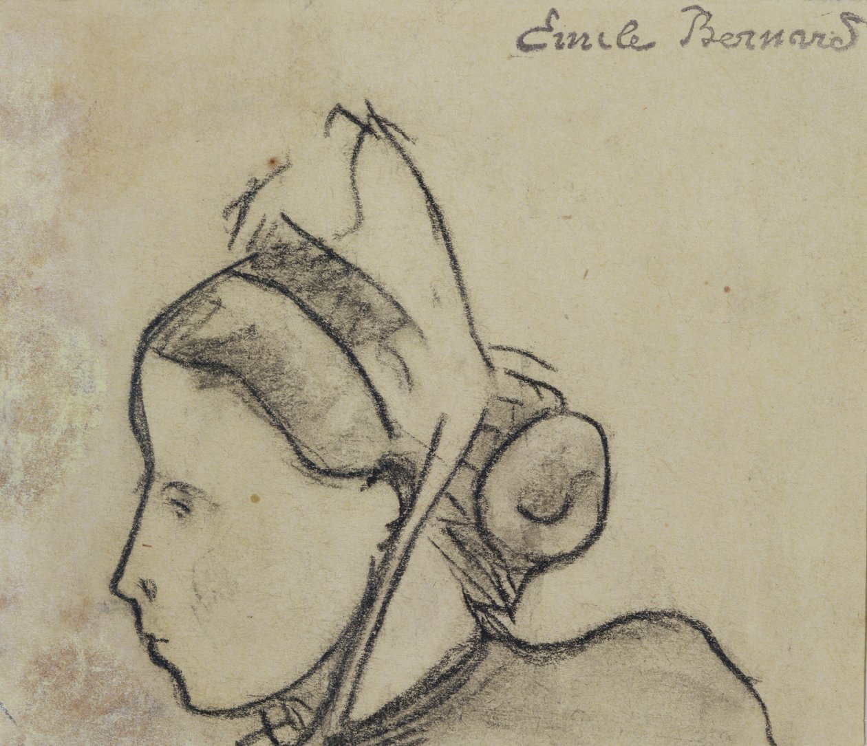 Studie af en bretonsk kvinde af Emile Bernard