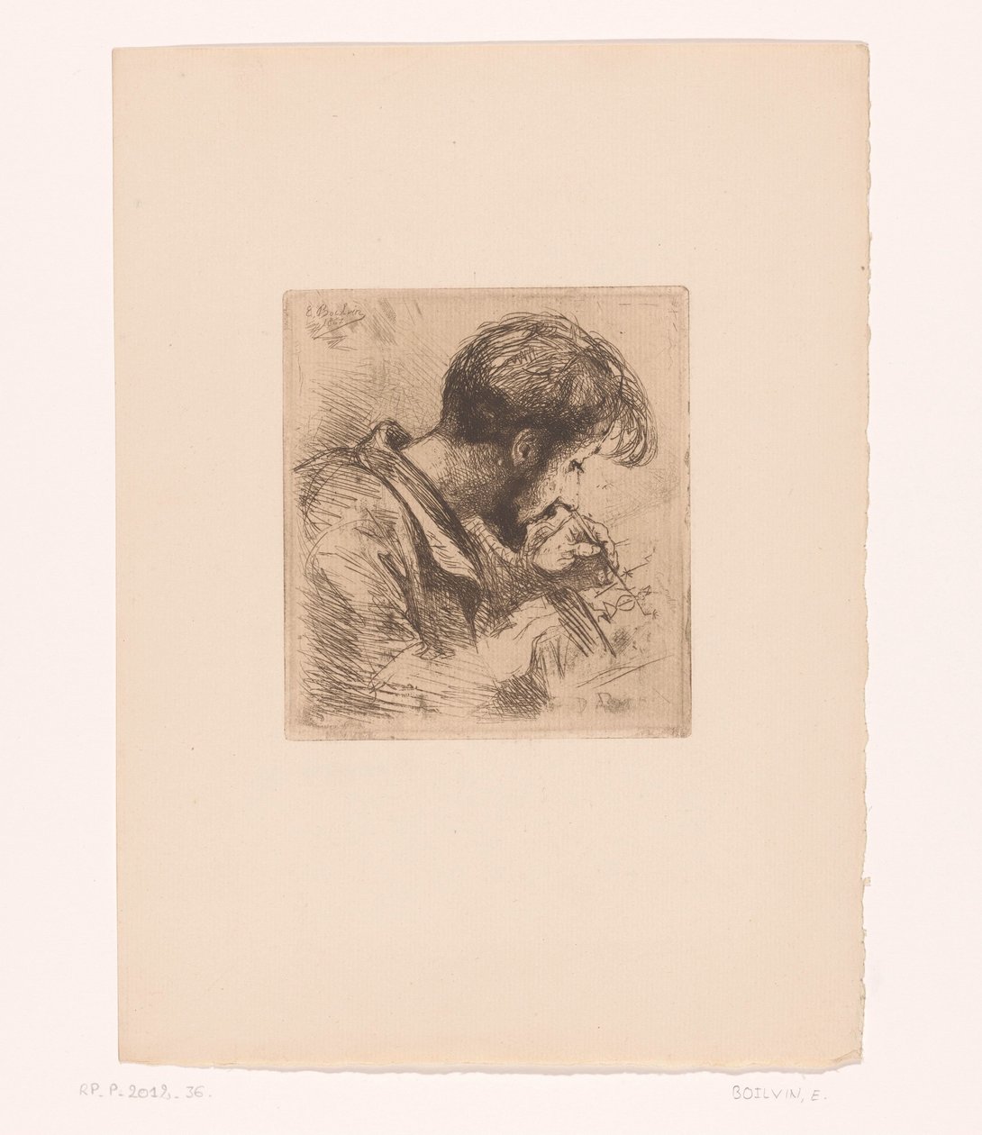 Portræt One Paul Adolphe Rajon af Emile Boilvin