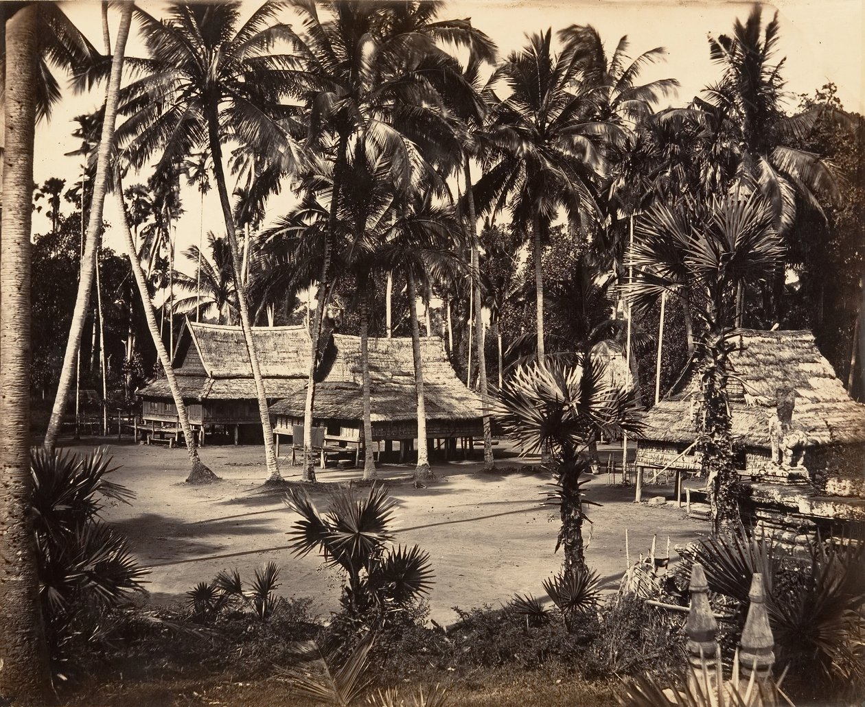 Bonzerie af den store pagode, 1866. af Emile Gsell