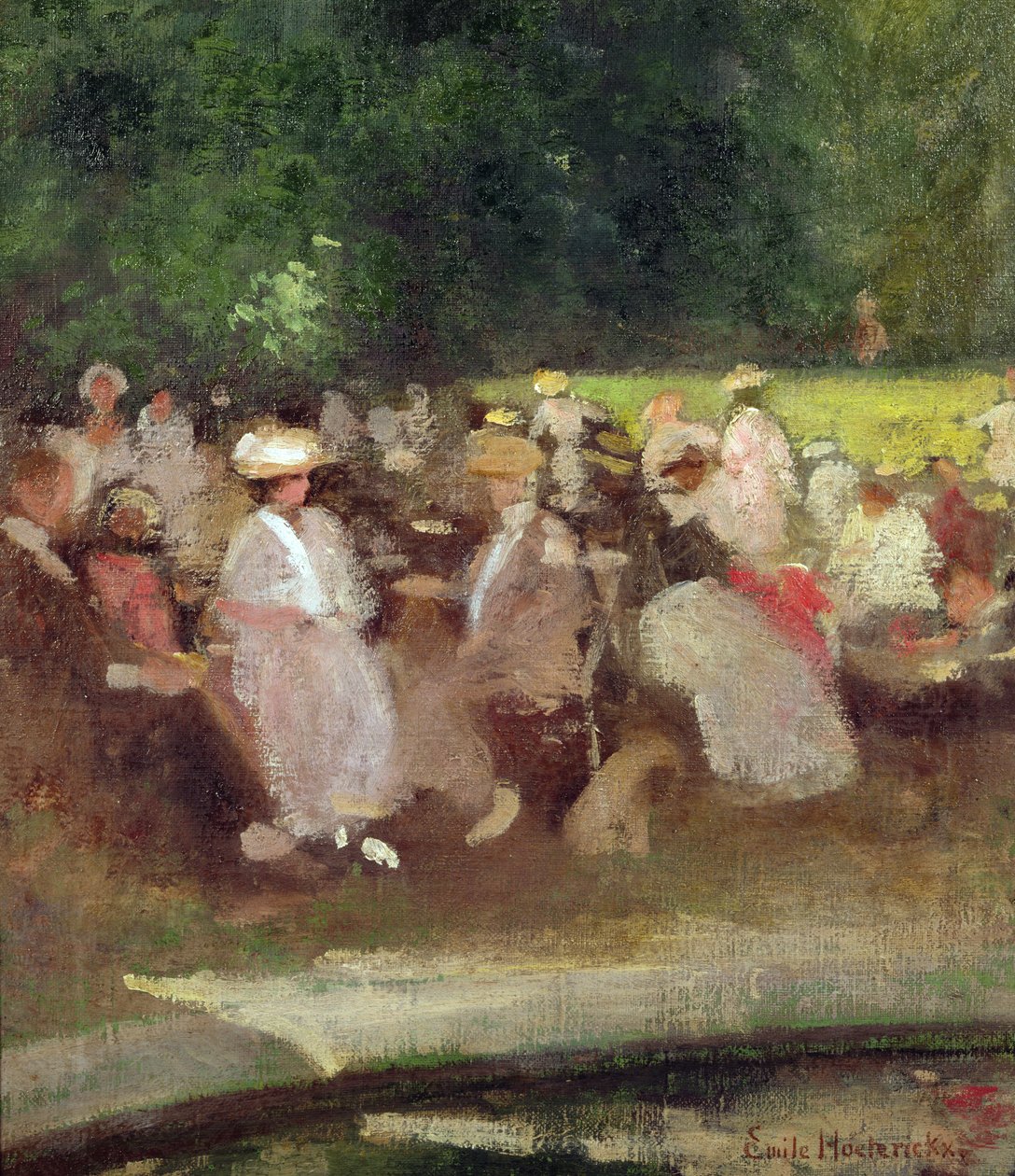Sommer i parken, ca. 1881 af Emile Hoeterickx
