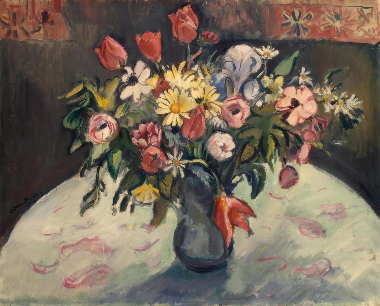 Blomster (tulipaner og tusindfryd) af Emile Othon Friesz