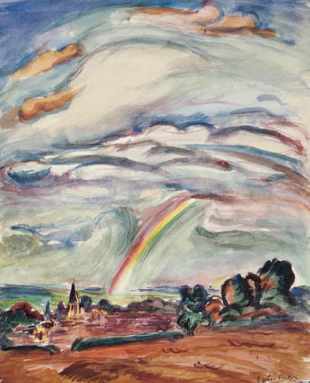 Regnbuen Montiullier af Emile Othon Friesz
