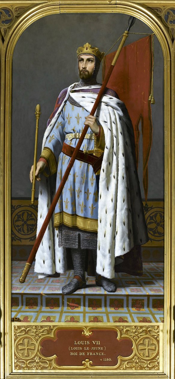 Kong Ludvig VII af Frankrig 1120-1180, 1842. af Emile Signol