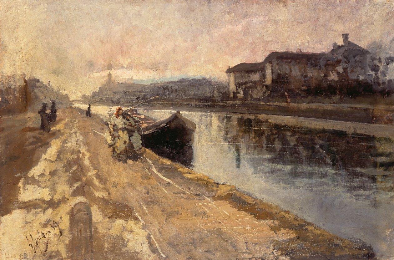 Tavalliset Naviglio-kanavan varrella af Emilio Gola