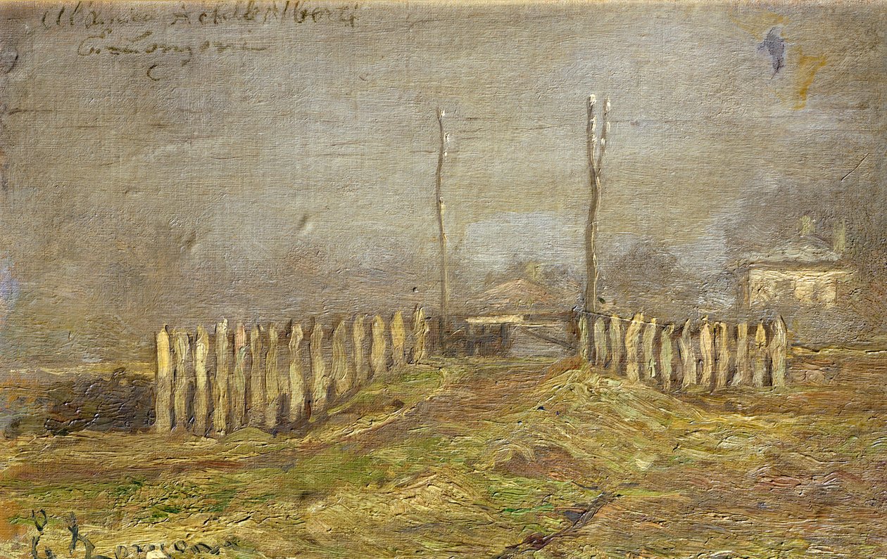 Landskab i Lombardiet, af Emilio Longoni (1859-1932). af Emilio Longoni