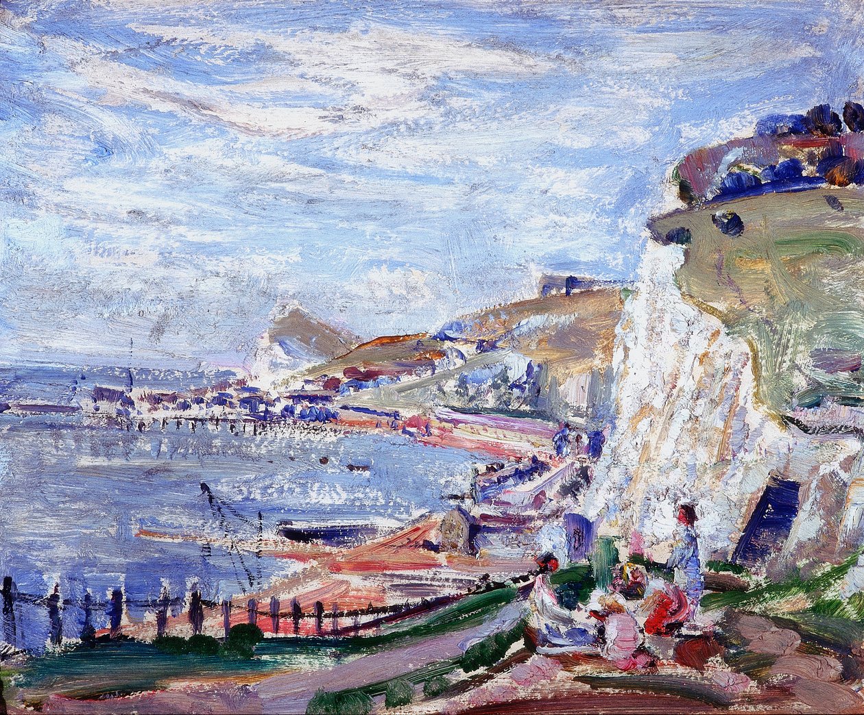 Dover Cliffs (olie om bord) af Emily Beatrice Bland