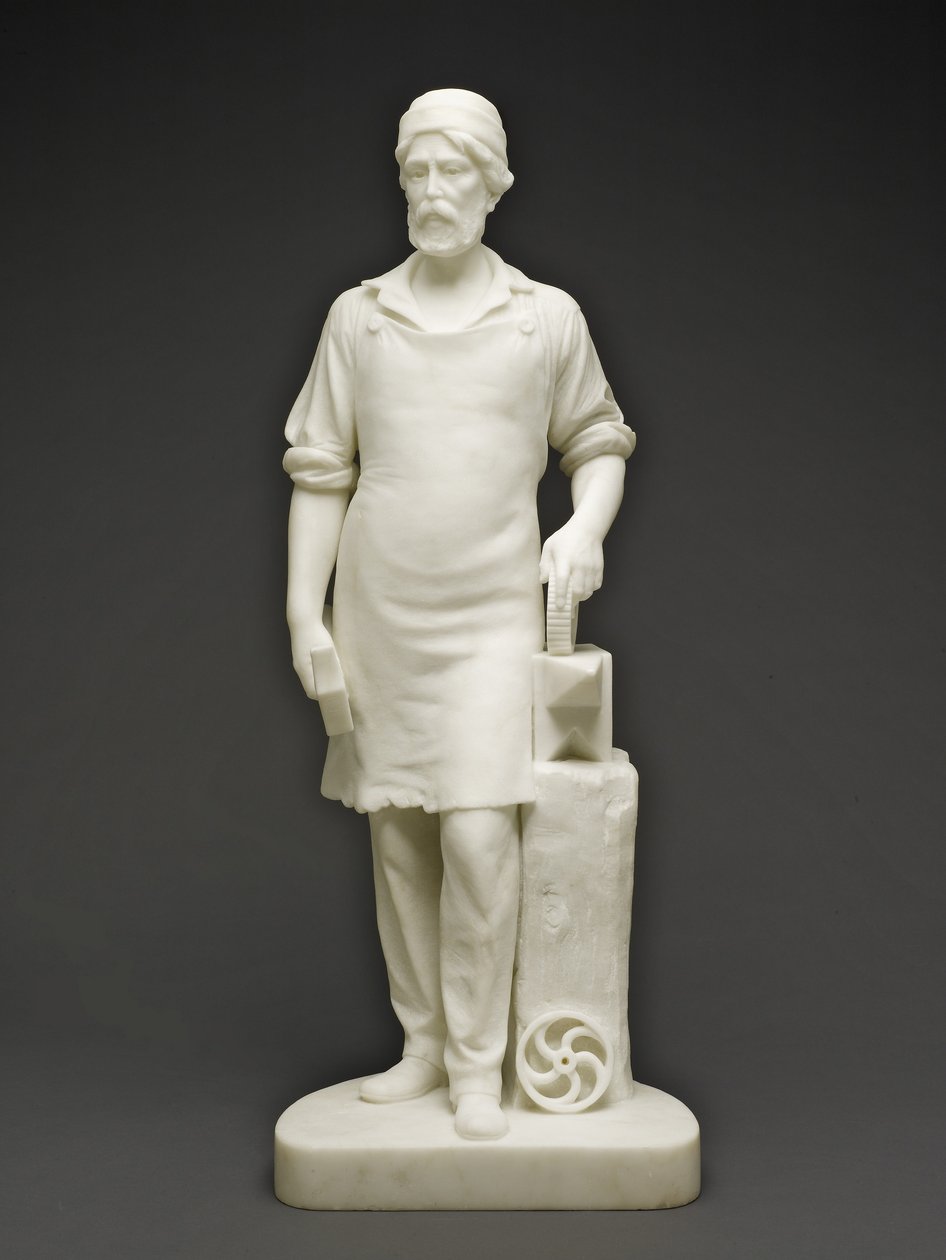 Maskinmester, ca. 1859 (marmor) af Emma Stebbins