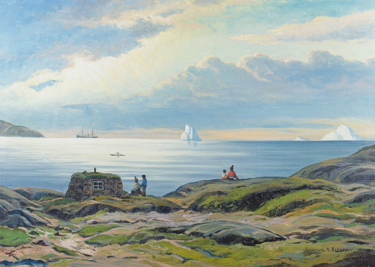 A Coastal View, Grønland af Emmanuel A. Petersen