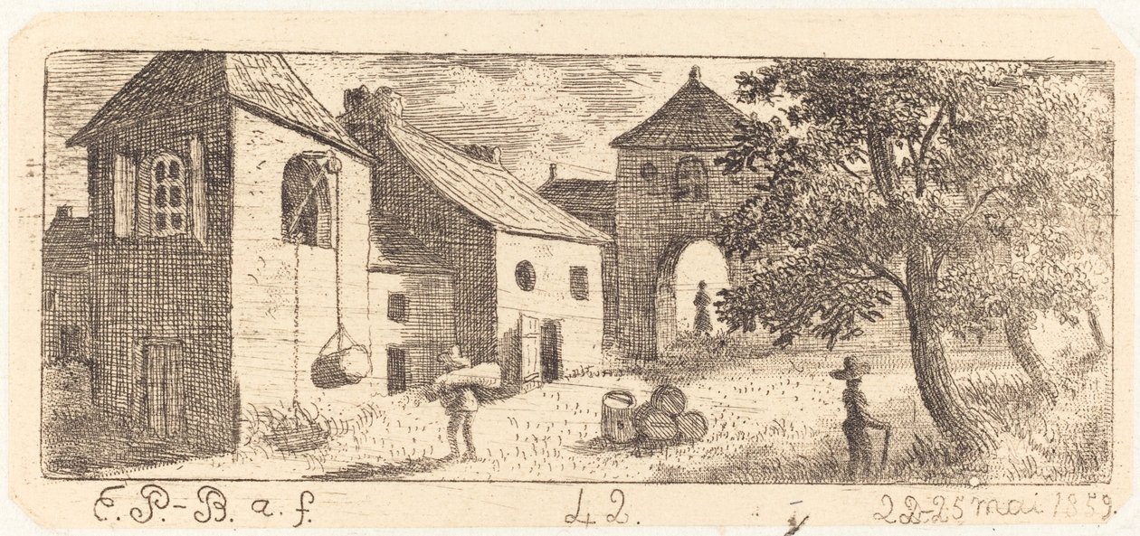 Gårdsgården af Emmanuel Phélippes Beaulieu